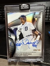 2025 Topps Chrome Black Autographs Victor Martinez On Card Auto /199 Refractor