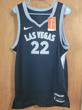 Nike Las Vegas Aces A'ja Wilson #22 WNBA Basketball Jersey Black/Gray