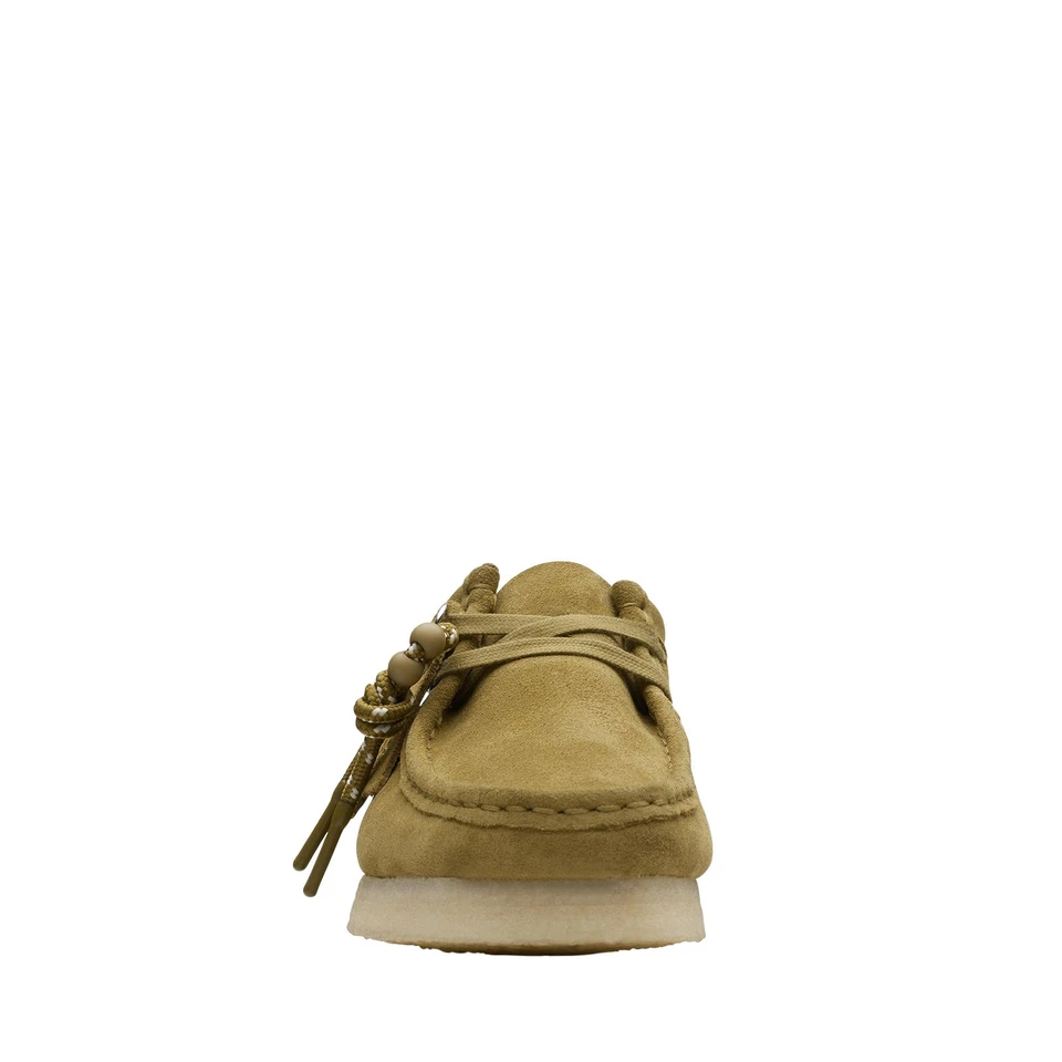 Zapatos informales Clarks Wallabee Mid 26173241 verdes con cordones para mujer Foto 3 de 4