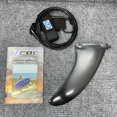 CBC Paddle Board Replacement 9  Fin & Ankle Leash Center Tracking Fin NEW