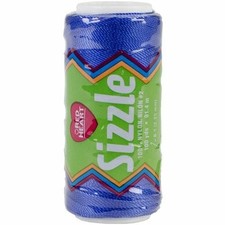 Lot of 12 - Royal Blue 100 yard spools Red Heart SIZZLE Crochet  Thread #2