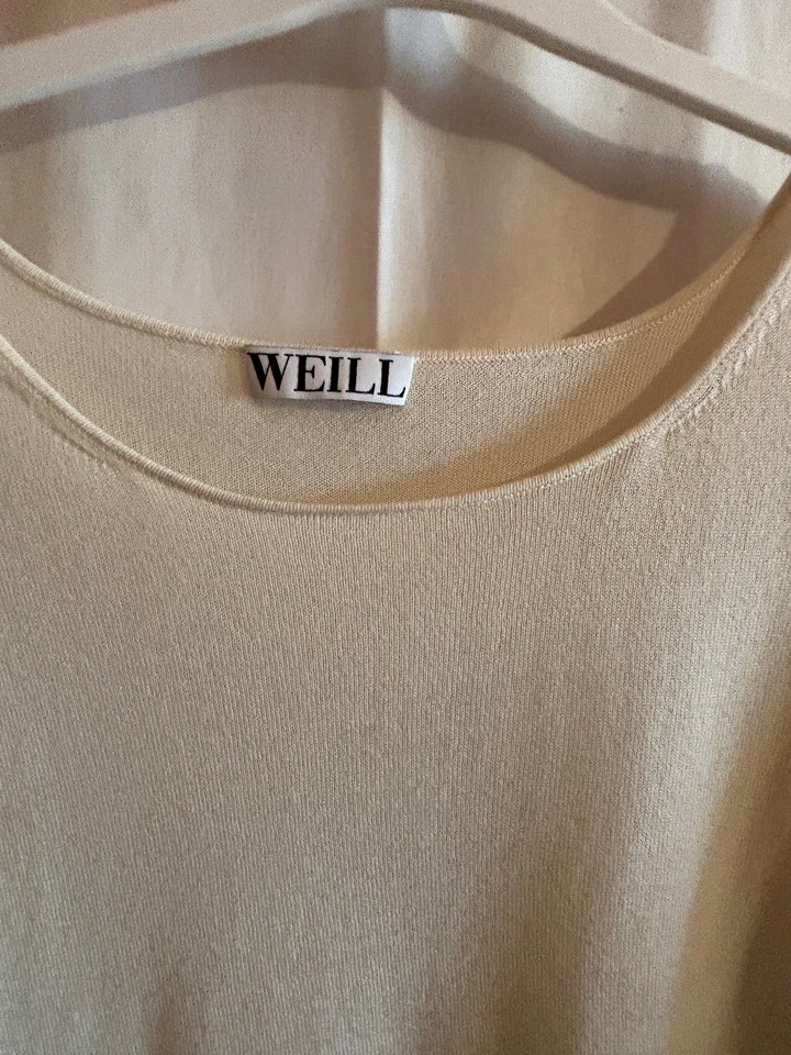 WEILL pull oversize crème en soie et cachemire taille M ou 42 manches 3/4 - Photo 3/4