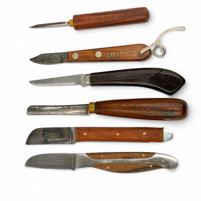 Gunter Wilhelm Buffalo and Assorted Kitchen Knives Wood Lot 6 Pcs