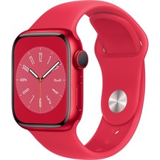 Apple Watch Series 8 GPS 41mm Smartwatch Rot Sportarmband MNP73FD/A
