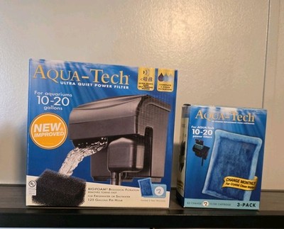 Aqua-Tech Ultra Quiet Power Filter for 10-20 Gallon Aquariums And Box of Carts