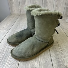 UGG Bailey Bow Shearling Mid-Calf Boots - Green Size 9