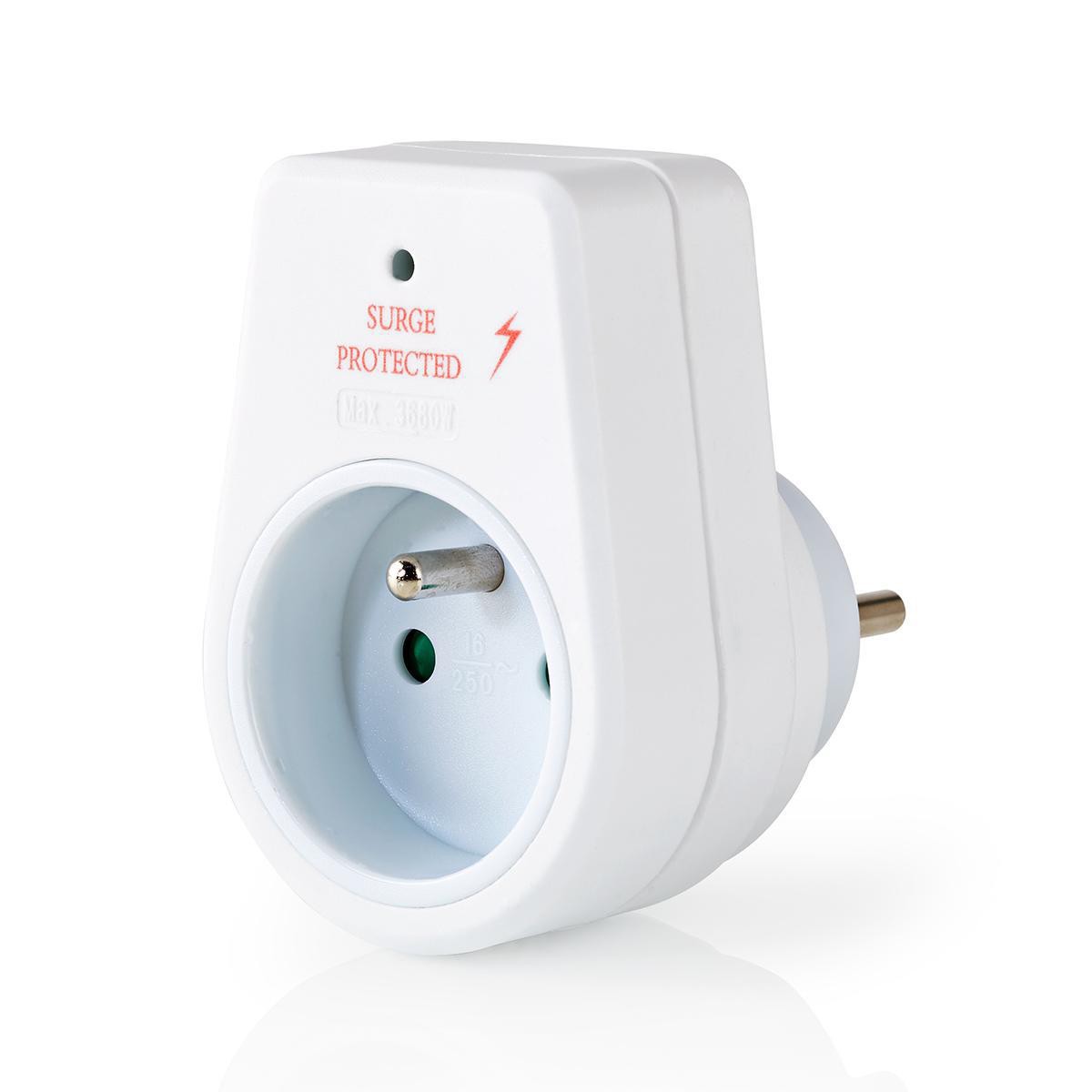 Multiprise 1 prise Nedis contre les surtensions électriques 3680W 16A type E