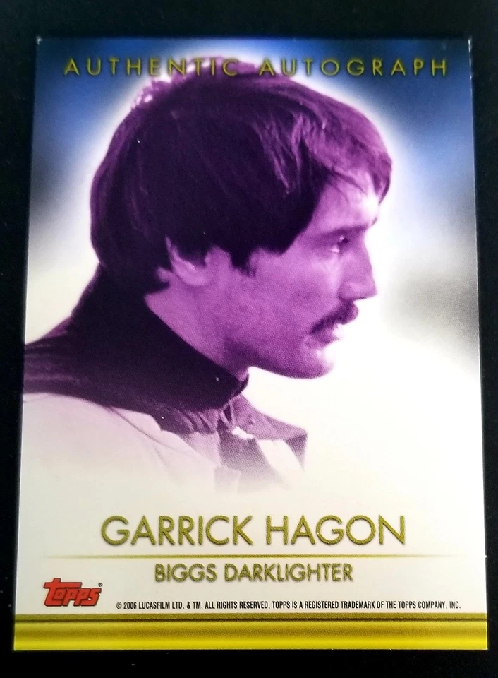 2006 Topps STAR WARS Evolutions Garrick Hagon Auto Biggs Darklighter Autograph - Image 2 of 2