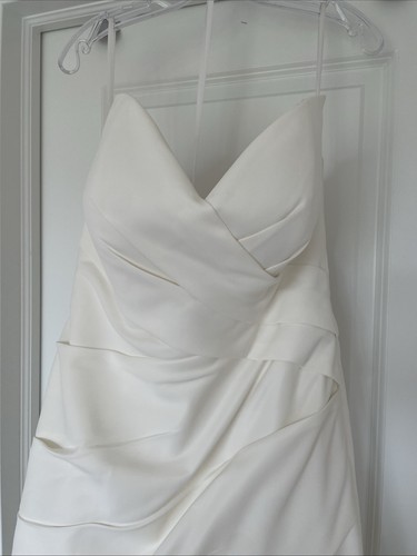 Haute Couture Wedding Gown Sweet Heart Mermaid Horse Hair Button Off White - Picture 3 of 14