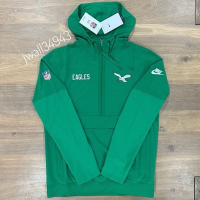 Nike Philadelphia Eagles Sideline Anorak Half-Zip Hoodie Rain