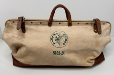 Vintage Klein Buhrke 5102-24 Lineman's Tool Bag Canvas and Leather 60's / 70's