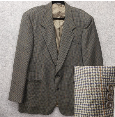 Vintage Gun Club Check Wool Tweed Sport Coat Mens 40R M