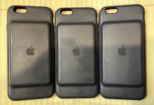 3x Genuine Apple iPhone 6S Smart Battery Cases A1585 Gray Used Work Great EUC.
