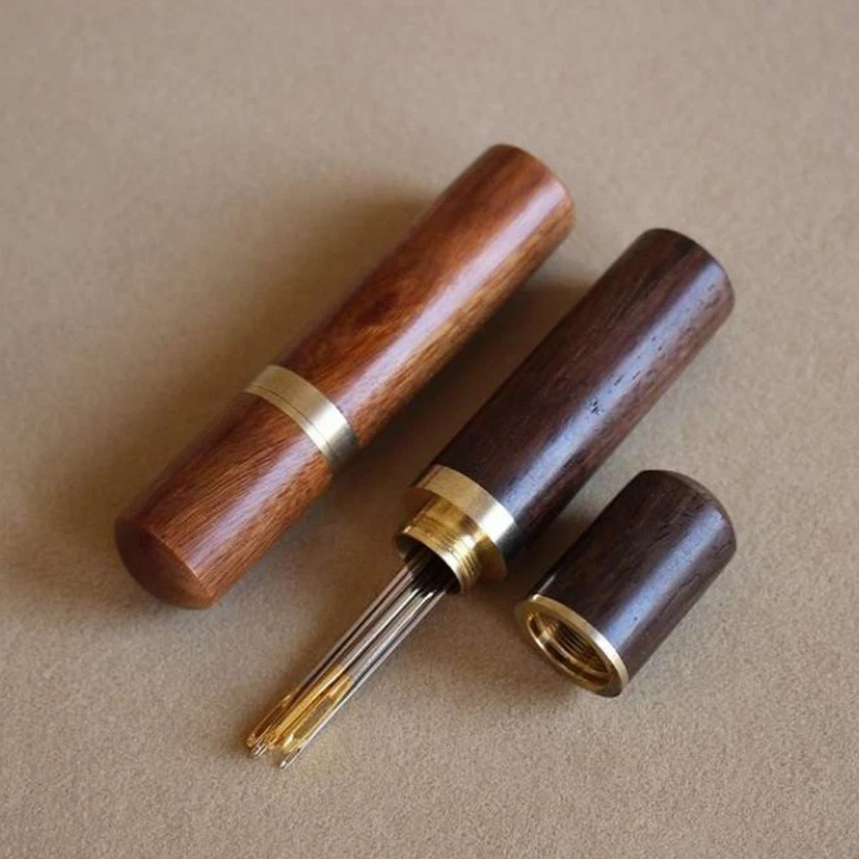  4PCS -Nadelnhalter Stickerei Nadelkoffer Holznadel -Box -Nadelbehälter für - Bild 3 von 4