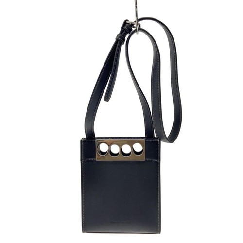 Alexander McQueen Grip Mini Shoulder Bag Leather Black Used From Japan