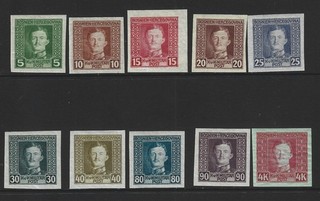 ÖSTERREICH BOSNIEN HERZEGOWINA 1917 Kaiser Karl ungezähnte Vorzugsstücke