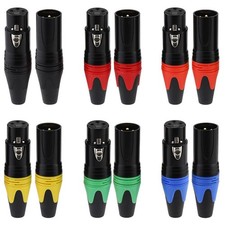 Professional 3 Pin For XLR Connectors Set for Audio Gear with Color Coding