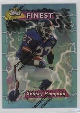 1995 Topps Finest Refractor Rodney Hampton #195 0f4i
