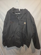 Carhartt Storm Defender Men's Gray Soft Shell Hooded Jacket Coat Size 3XL Tall