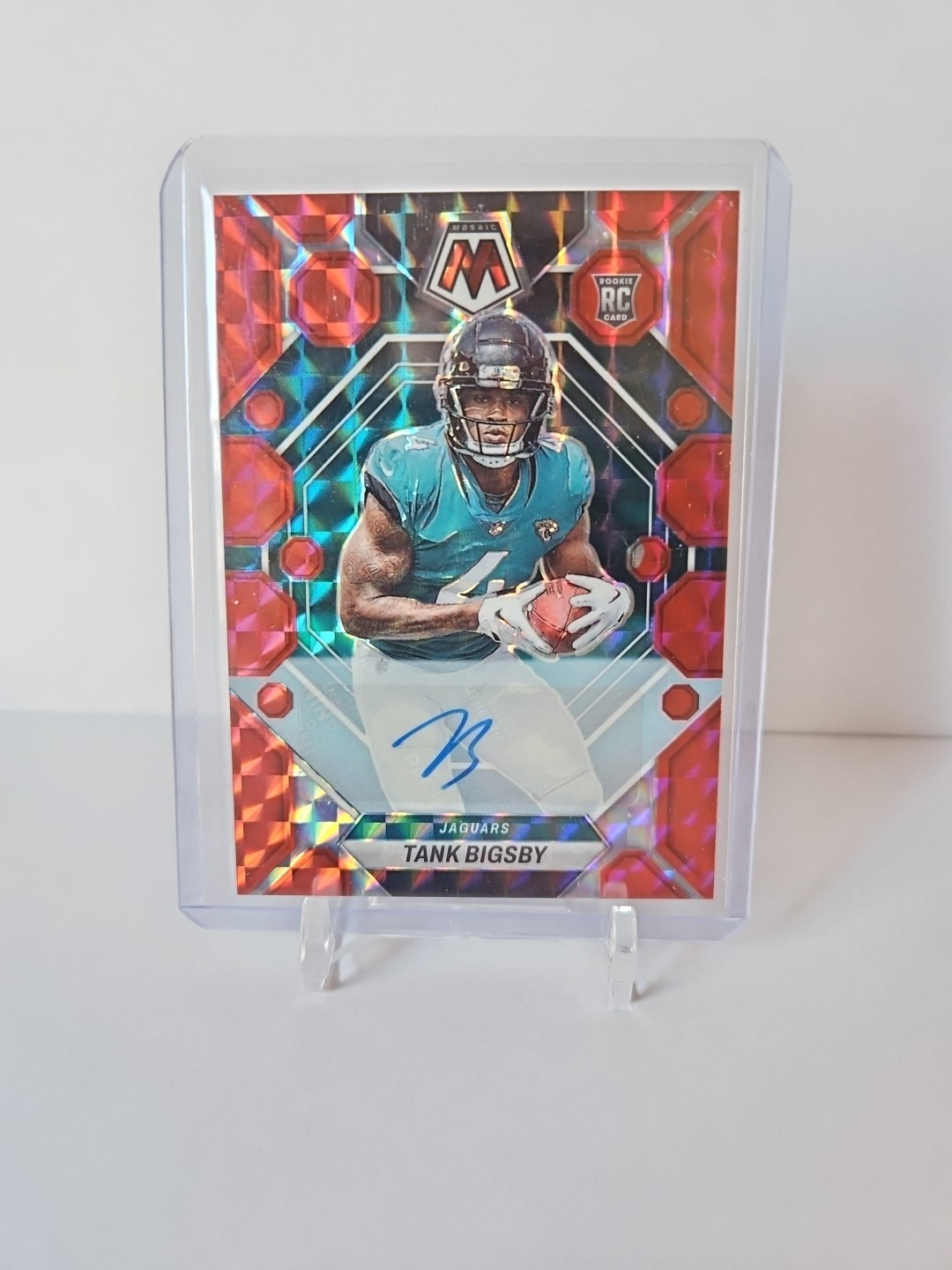 2023 Mosaic Tank Bigsby Rookie #364 Red Mosaic Prizm Autographs /199