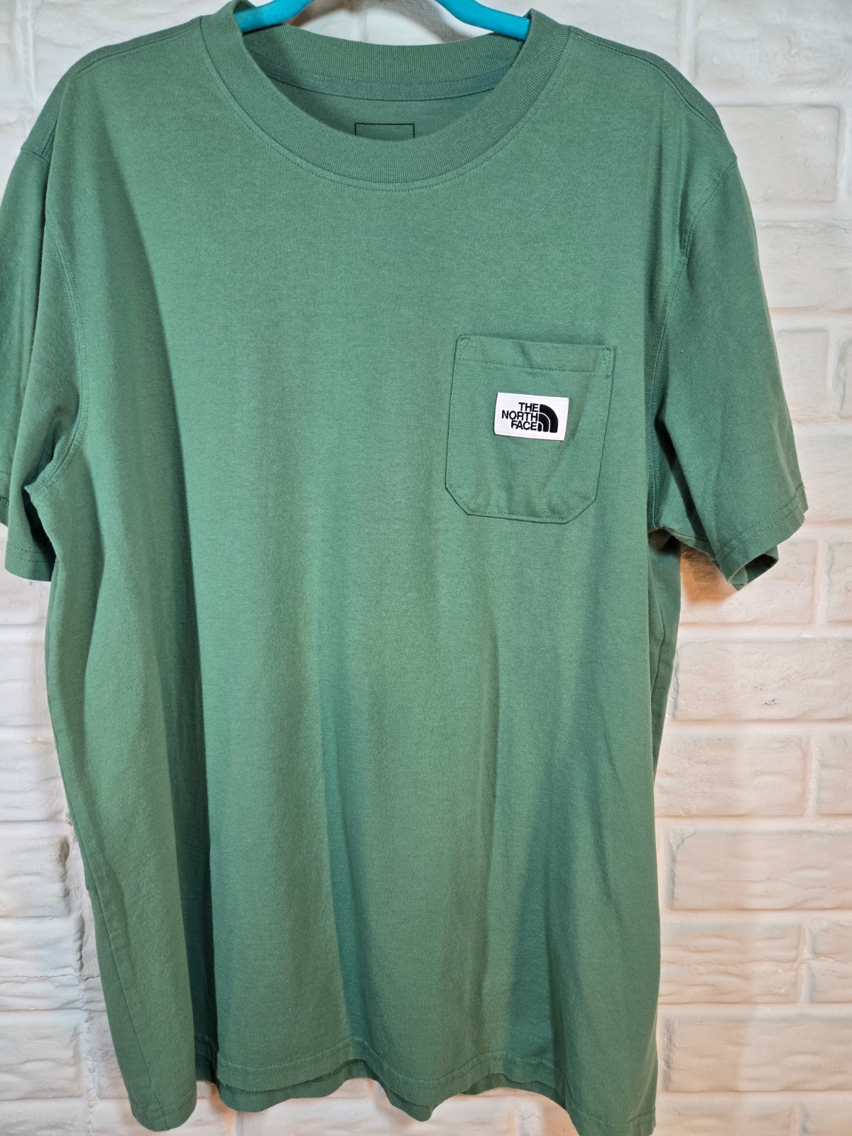 The North Face Men's XL Green Pocket T Shirt Short Sleeve Logo Tee Cotton