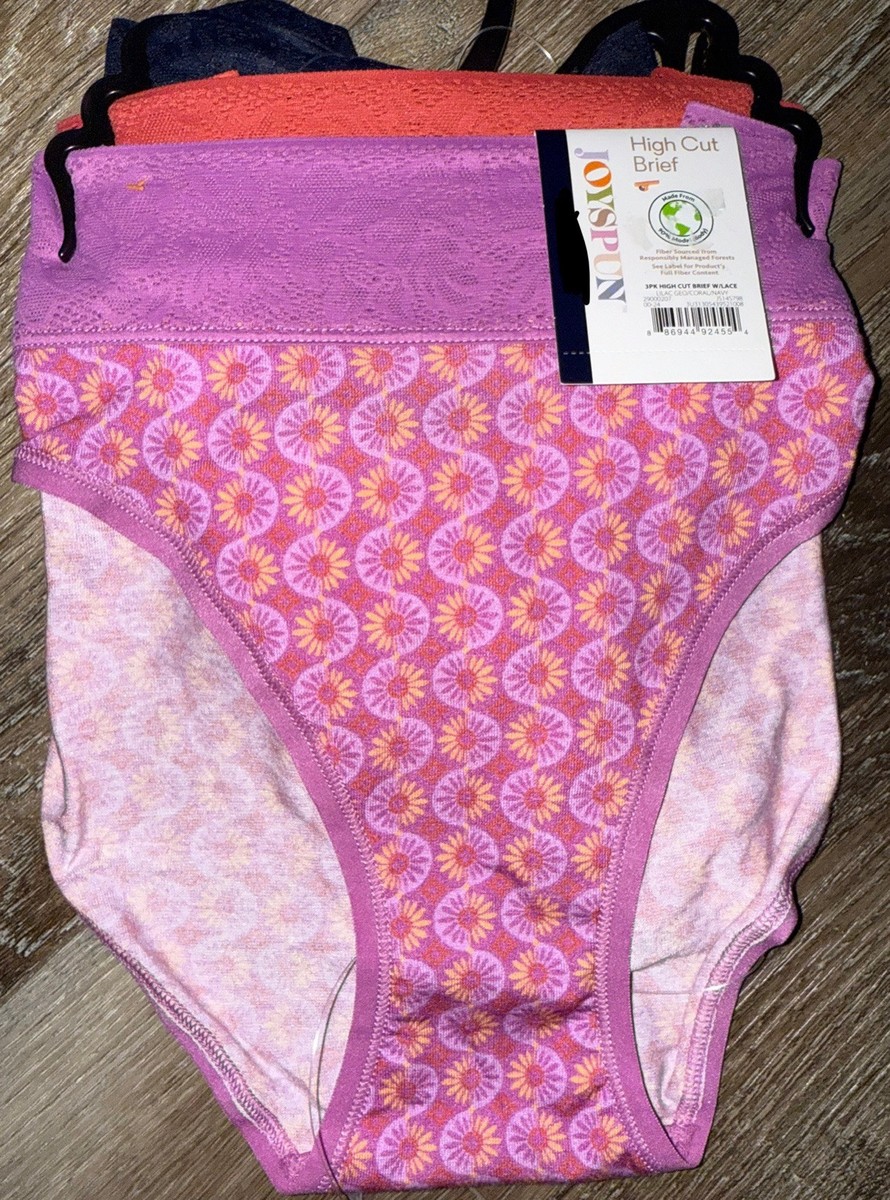 Joyspun ~ 3-Pair Womens High Cut Brief Underwear Panties Modal