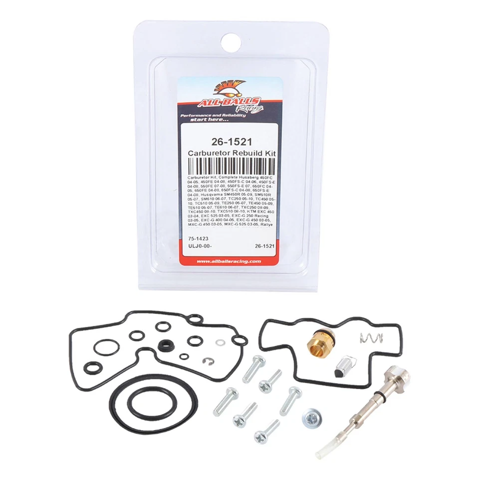 New All Balls Carburetor Kit Complete 26-1521 for Husaberg FC 650 04-05 - Изображение 3 из 4