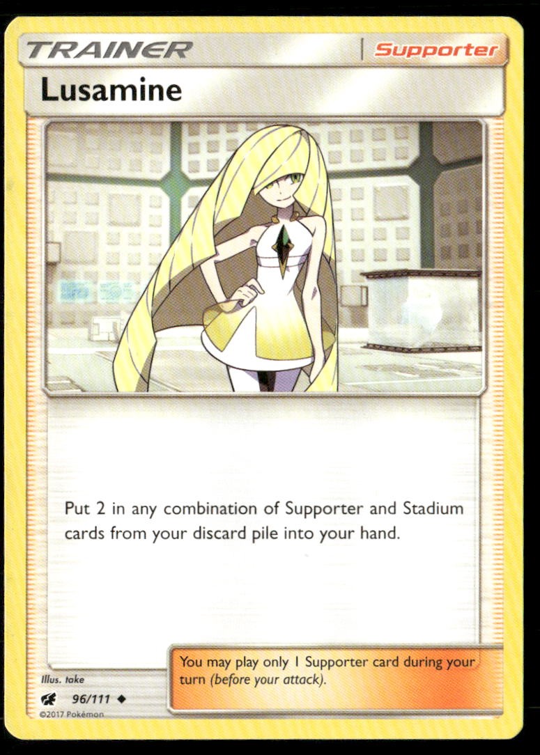 Lusamine Crimson Invasion 96/111 Uncommon Pokemon Near Mint
