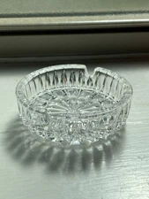 Vintage MCM Lead Crystal Ashtray  3 1/2”