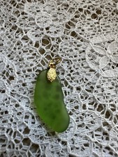 Green glass charm Tumbled glass Necklace add on Man made sea glass