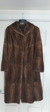 Genuine Ladies Musquash Fur Coat Size M