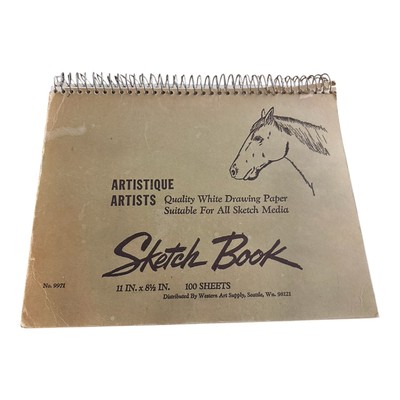 Vntg Artistique Sketch Book (2) + 1985 Mead Horse Notebook & Canson Pastel Shts