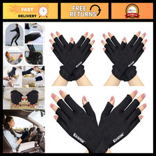 Cotton Fingerless Touchscreen Gloves for Eczema Relief - Moisturizing Dry Hands,