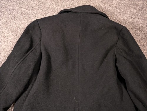 Men's LL Bean Medium Black Golf Button Coat - Picture 12 of 13