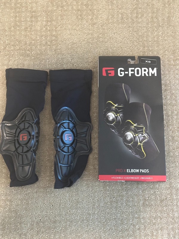 G-Form Pro X Elbow Pads, Black/Red, Adult XS - BRAND NEW