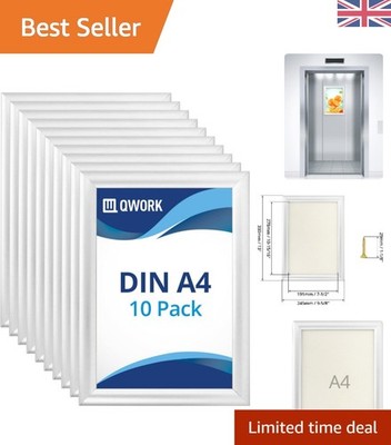 10 Stück A4 Cliprahmen - Frontöffnung, rostfreies Aluminium Design