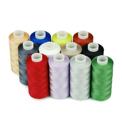 12 Multi Colors 100% Cotton Sewing Thread 550 Yards Each 50s/3 Quilting