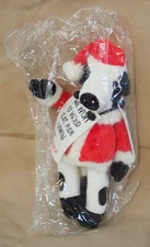 Chick-fil-A Plush Christmas Cow 10" Santa Suit "We Wish U Wood Eat Mor Chikin"