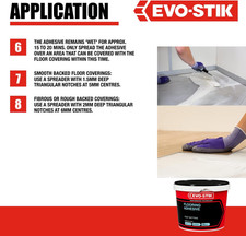 EVO-STIK Flooring Adhesive 1L - High Strength - for Use on Porous Floors - Fast