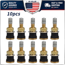 Pack Of 10 Tr501 1-12 Brass Clamp-in Tubeless Tire Truck Valve Stem