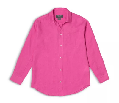 cerise dress shirts Short Sleeve Signature Oxford Shirt in Cerise