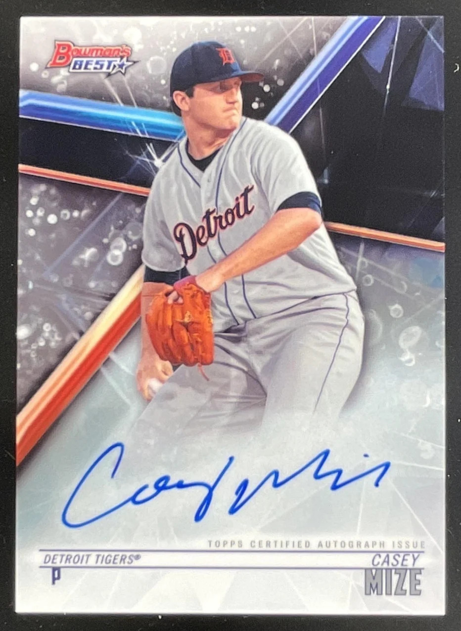 Casey Mize #B18-CM 2018 Bowman's Best Baseball Best of 2018 Early Form Autographs