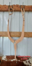 New horse tack Y cut pulling breast collar Natural saddle collar