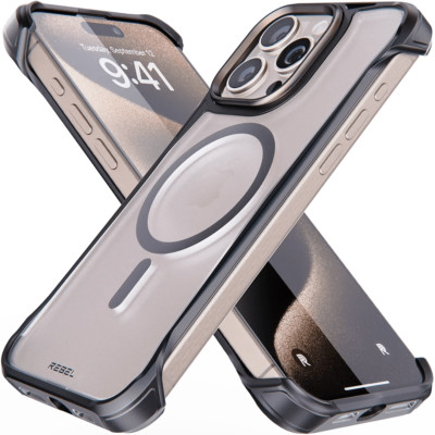 Phone Rebel FLEX Series Frosted Matte Clear Bumper Case For iPhone 15 Pro / Max