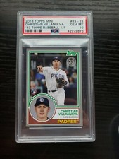 2018 Topps '83 Rookies Platinum #8323 Christian Villanueva RC 1/1 PSA 10 GEM 