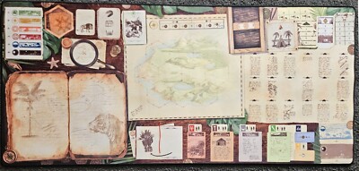 Robinson Crusoe: Riesige Playmat/Spielmatte (109x50cm), Gamefound, Neopren, neu