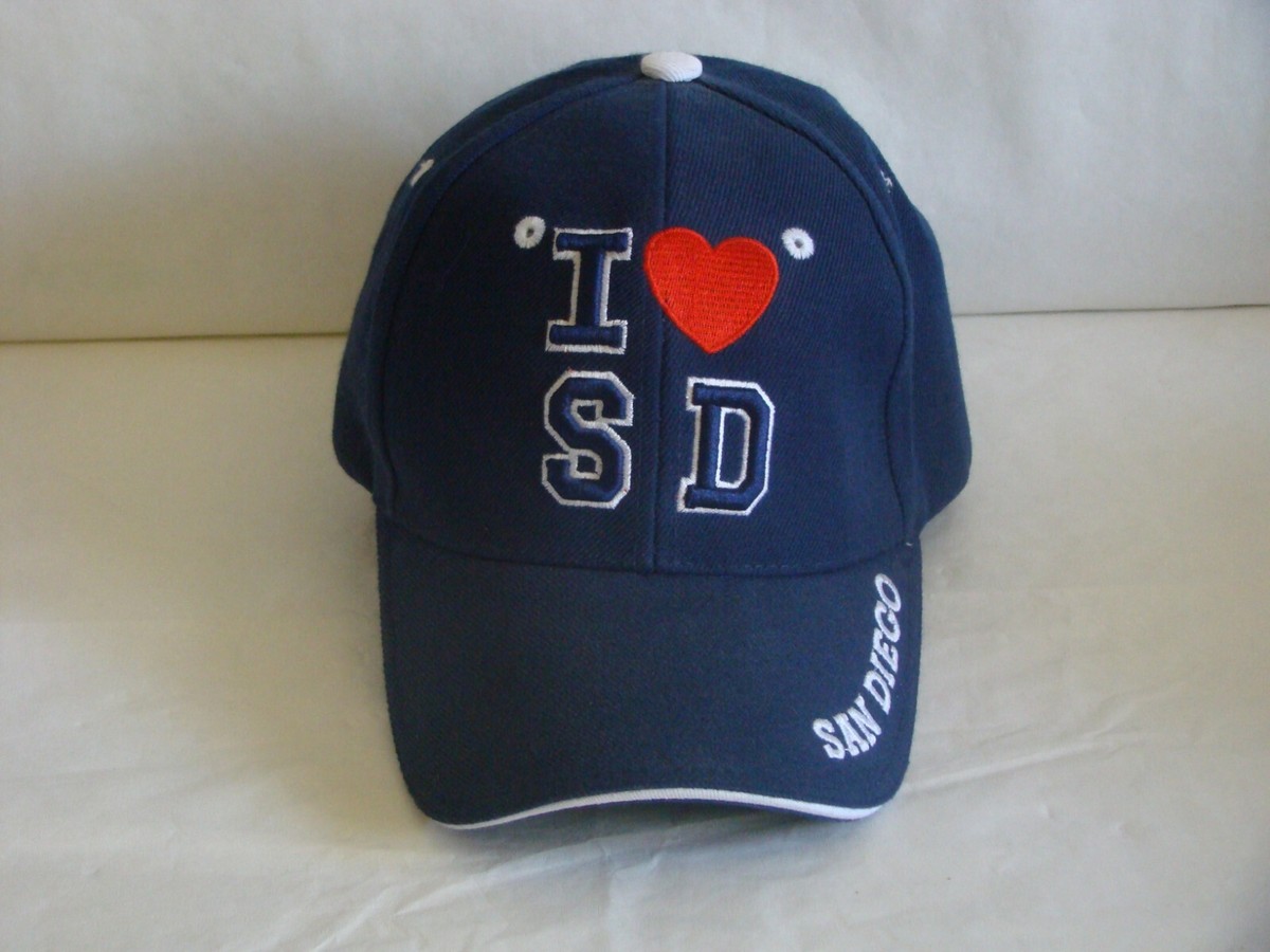 I (Heart) S.D. San Diego Hat San Diego Spellout On Brim Lucky Hat