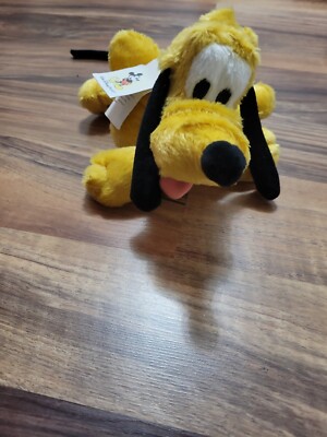 Pluto Plush Disney World Bean Bag Figure Laying Down 9'' Soft Stuffed Animal Toy