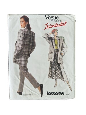 Vogue Tomotsu Jaket Rock Hose Trousers Muster V1687 1687 Gr. 12 UNGESCHNITTEN