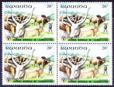 Rwanda 1982 MNH Blk, World Food Day, Zebu Camel cow, Watusi Cattle